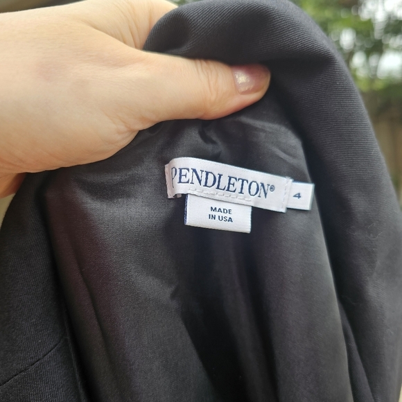 Pendleton black  Double Breasted 100%  virgin wool dress 4 - Picture 2 of 14